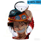Sweat à capuche Luffy imprimé 3D