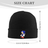 Bonnet tricoté anime noir à revers