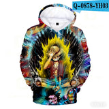 Sweat à capuche Luffy imprimé 3D