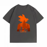 T-shirt manga imprimé silhouette Goku
