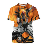 T-shirt anime imprimé 3D manches courtes