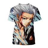 T-shirt anime imprimé 3D manches courtes
