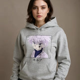 Sweat à capuche Hunter x Hunter Kirua porté
