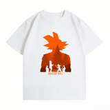 T-shirt manga imprimé silhouette Goku