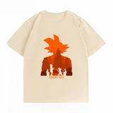 T-shirt manga imprimé silhouette Goku