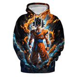 Sweat à capuche imprimé Dragon Ball