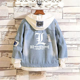 Veste en jean à capuche Harajuku unisexe