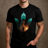 T-shirt imprimé Jurassic Footprint en coton porté