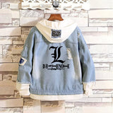 Veste en jean à capuche Harajuku unisexe