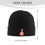 Bonnet tricoté à écusson chibi