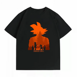 T-shirt manga imprimé silhouette Goku