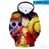 Sweat à capuche Luffy imprimé 3D